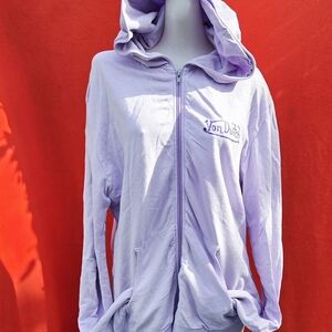 Von Dutch Vintage Ladys Purple Zip-Up Hoodie XL